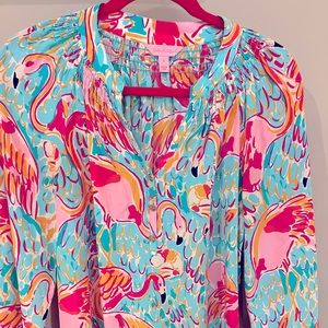Lilly Pulitzer Peel & Eat Flamingo print Elsa